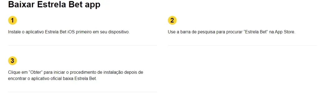 EstrelaBet Baixe IOS