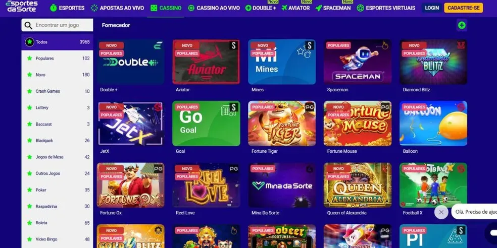 esporte da sorte cassino